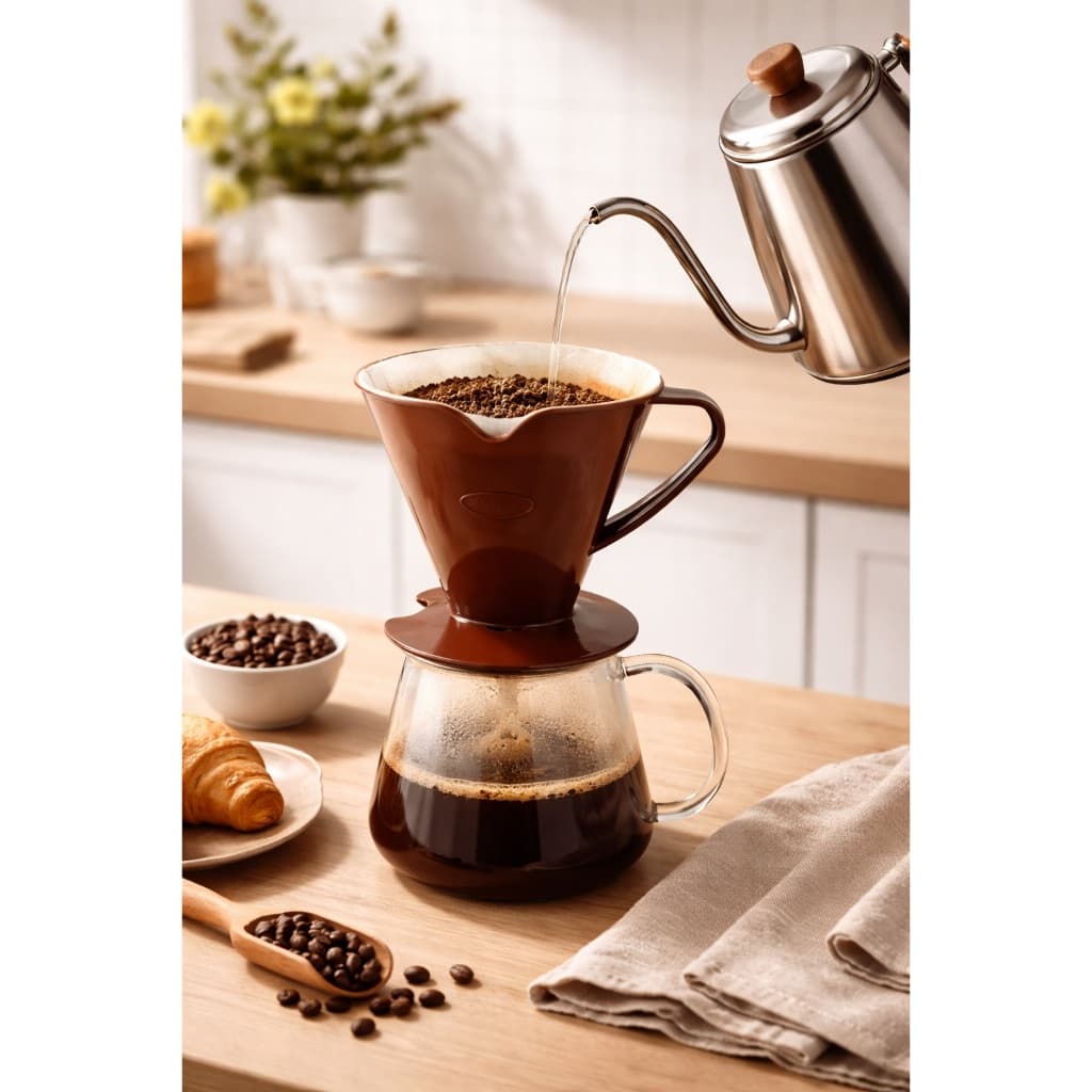 Suporte Para Filtro De Café 103 Plastibrasil Plástico Marrom Diâmetro 13.3cm