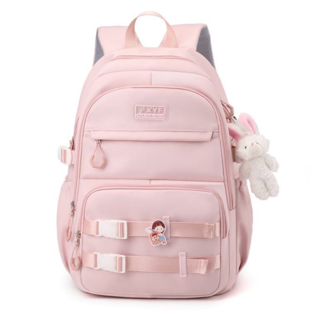 Mochila Feminina Grande Capacidade Moda Coreana Bolsa Casual Escolar Nylon Resistente Impermeável