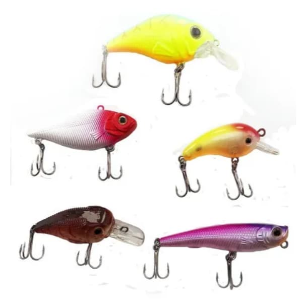 KIT COM 05 ISCAS ARTIFICAIS CMIK PARA PESCA