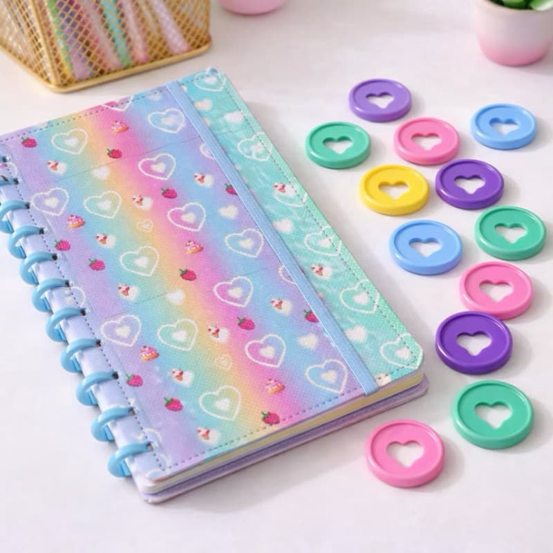 Discos para Caderno Inteligente 12 Peças Coloridas