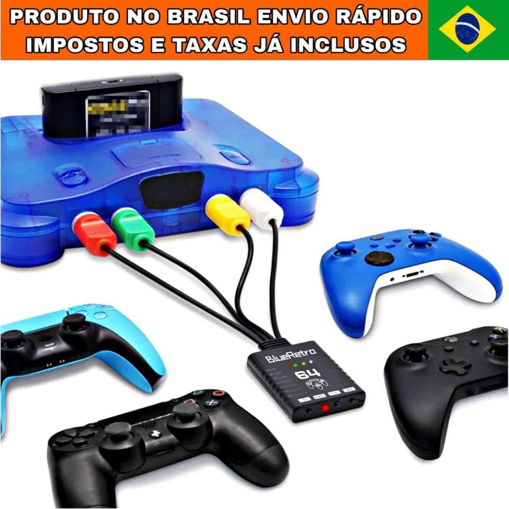 ADAPTADOR  Bluetooth para NITENDO 64 Controle BlueRetro RetroScaler original