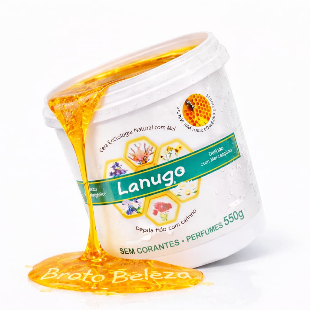 Cera depilatória Egípcia LANUGO 550G  natural com mel Hidrossolúvel e Hipoalergênica