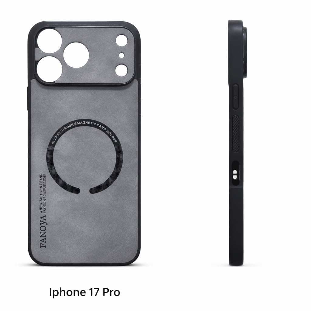 Capinha Capa Case De Couro Poliuretano Alto  Luxo Com MagSafe Para Seu Smartfone 17 17 Air 17 Pro 17 Pro Max