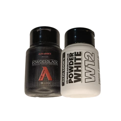 Pó Modelador Capilar Alfa Look's For Men - White ou Black Prime
