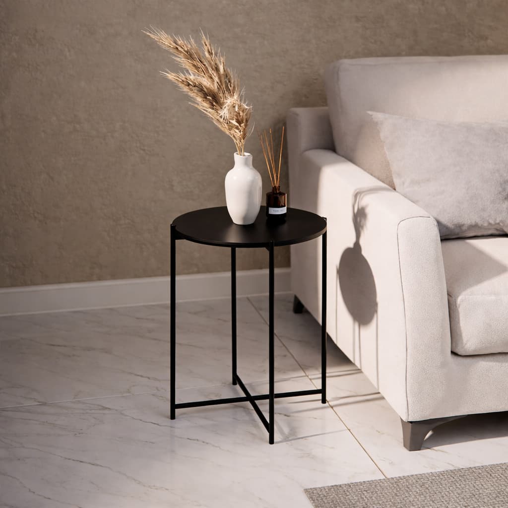 Mesinha De Centro Redonda Mesa Lateral Apoio Sofa Sala Decorativa