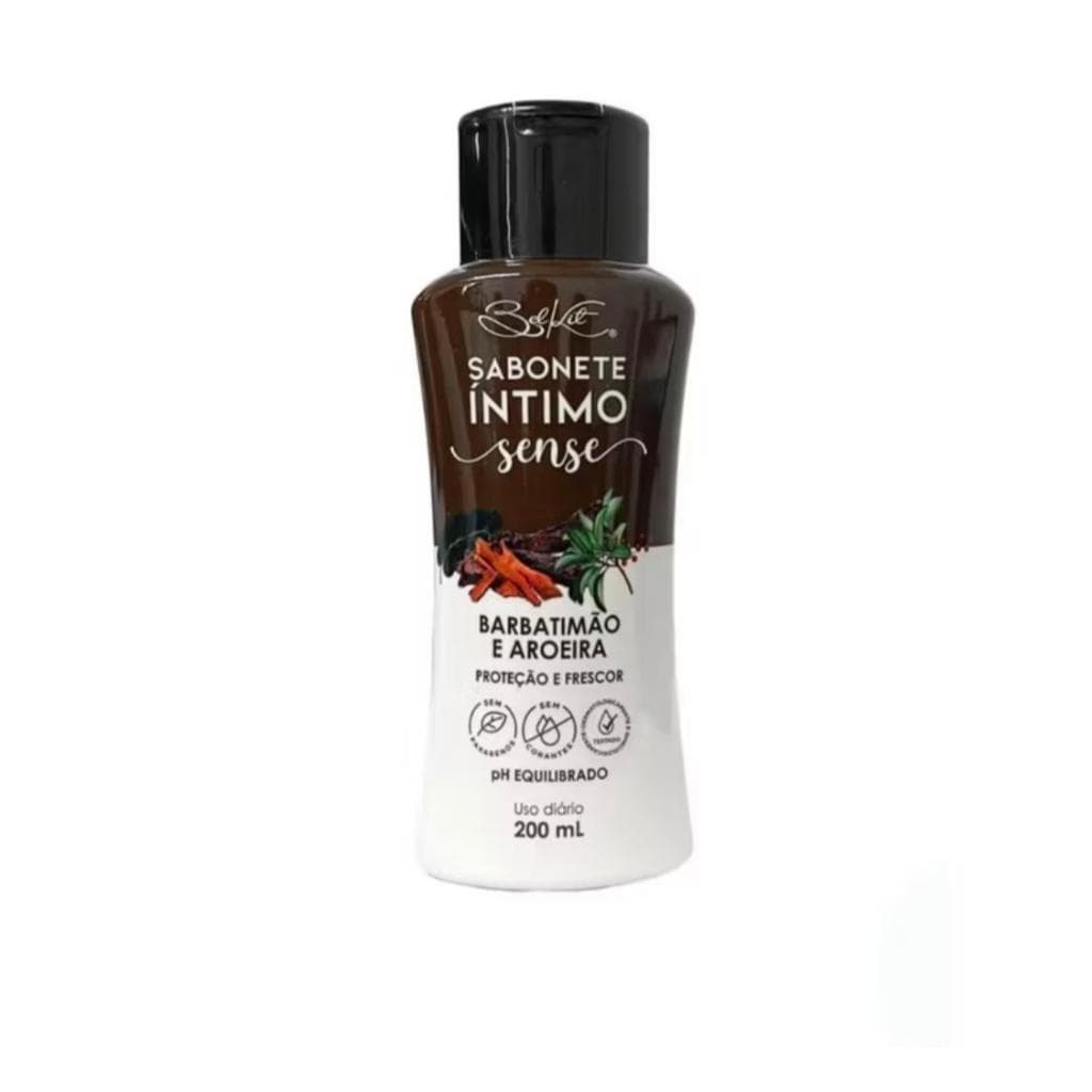 Sabonete Íntimo Sense com Extratos de Barbatimão e Aroeira 200ml Belkit