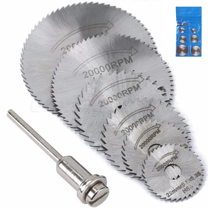 Kit 7 Peças Mini Disco Serra Circular Micro Retifica Dremel