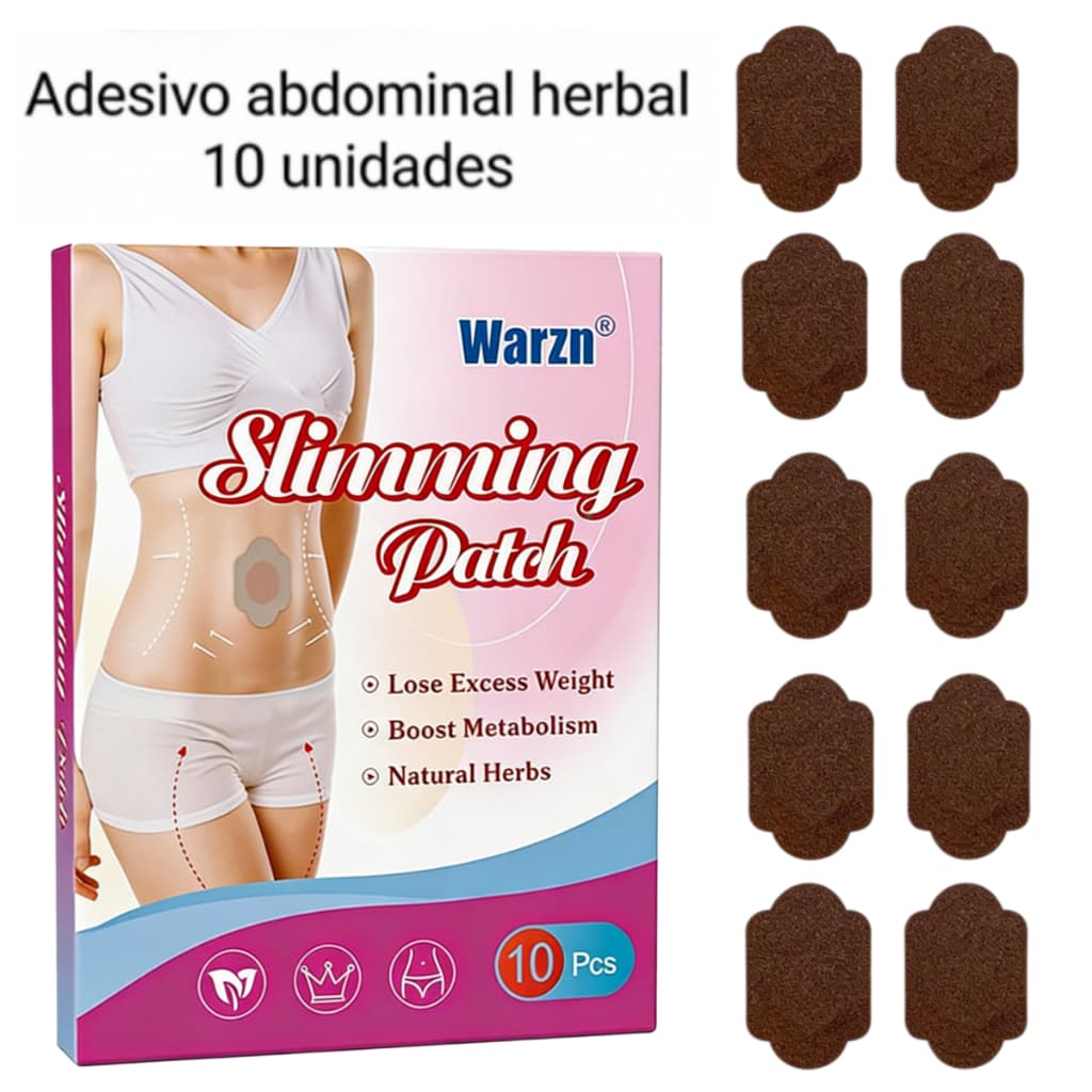 Adesivo Abdominal com Extratos Naturais para Cuidado Diário Região do Umbigo 10 Patches Warzn