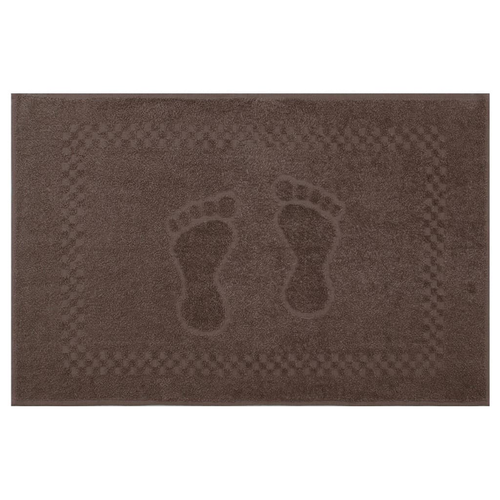 Toalha Piso Pezinho Marrom Café 45x68cm 100% Algodão Felpa Macia Jacquard Piso Premium