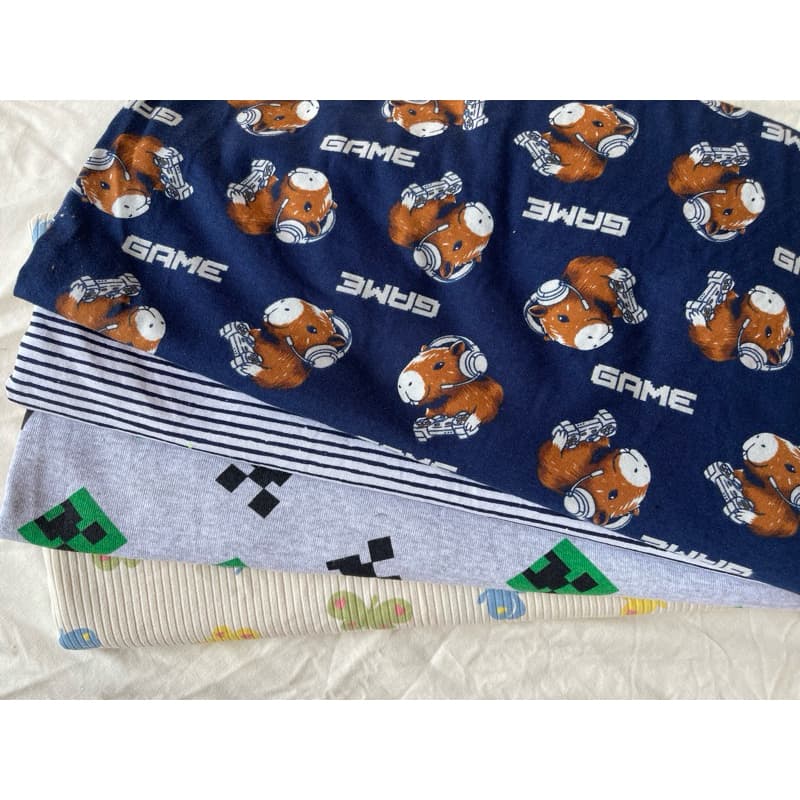 Pontas retalhos estampadas 1 kg pijamas, lençol, fronha, roupas, bebê infantil menino e menina quase 3 metros