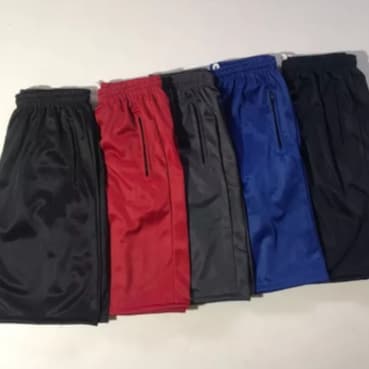 Kit 3 Bermuda Lisa Infantil e Adulto Short Flanelado Casual 2 Bolsos Ziper Praia Juvenil Masculino