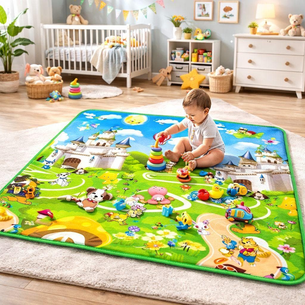 Tapete Infantil Térmico Atividades Dobrável 1,07x85cm A Prova D'água Confortável envio rapido