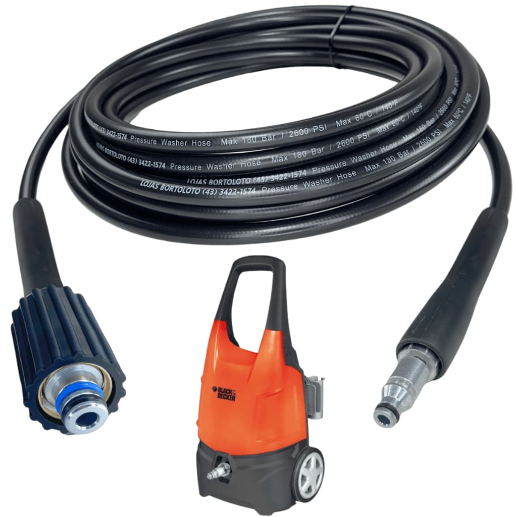 Mangueira Alta Pressão Compatível com Lavadora Black & Decker PW1360 / PW1400 PW1550 e Michelin MPX 100