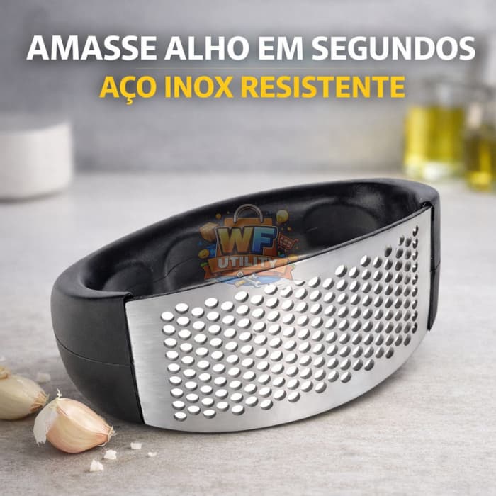 Espremedor de Alho Inox com Design Ergonômico e Versátil