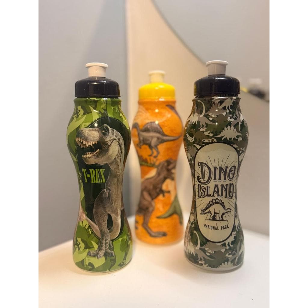 Garrafinha Dinossauro 450ml | Squeeze Infantil Escolar Fofa | Garrafa de Água Resistente ideal par Creche