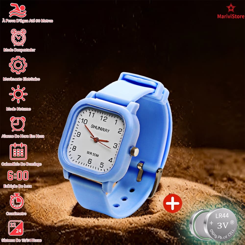 Relógio Feminino Digital Original Multifunções a Prova Eletrônico Com De Agua Tela LED Design