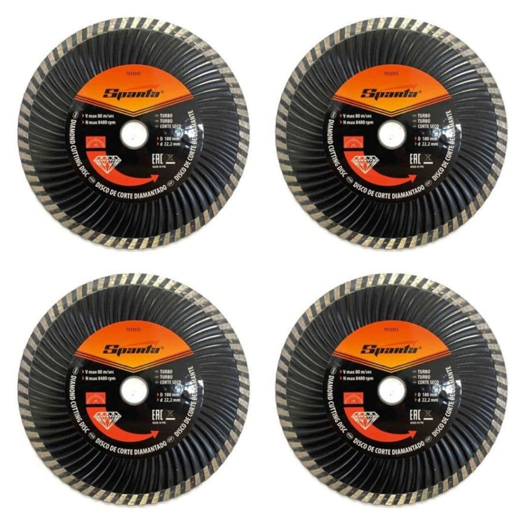 Disco Corte Diamantado Turbo 180 X 22,2 Mm Corte A Seco