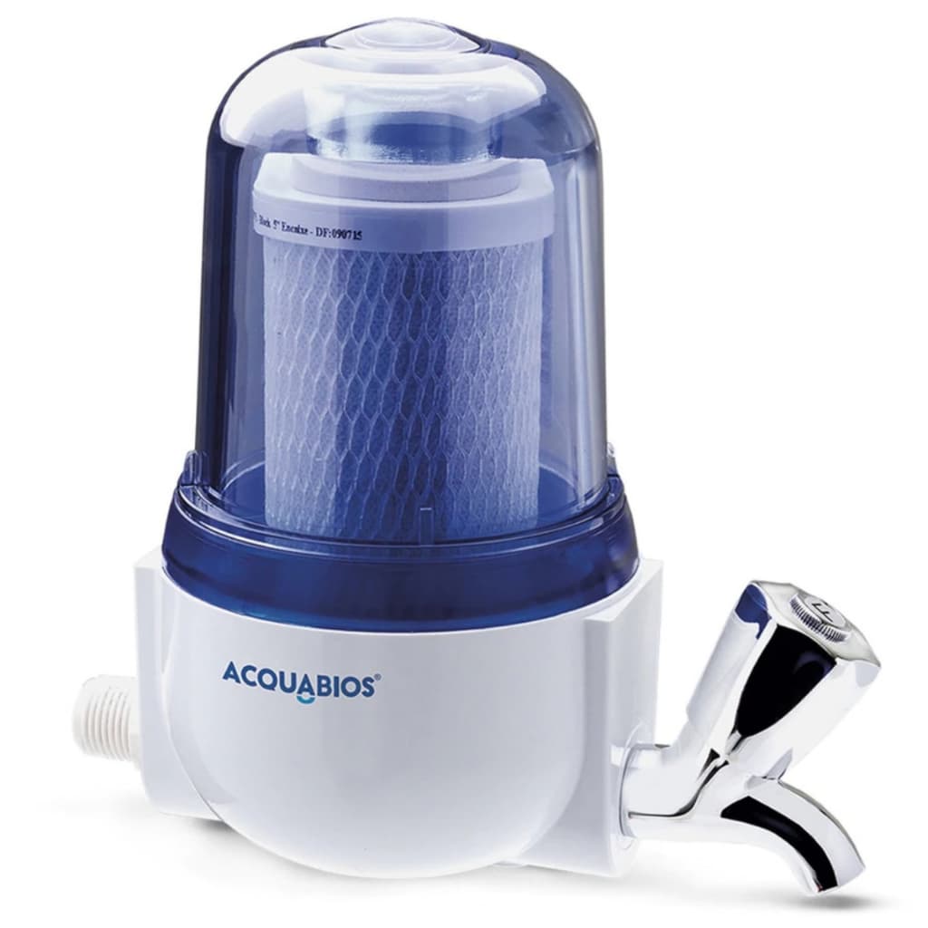 Torneira Com Filtro Purificador de Água Carbon Block Acqua 5" Transparente Acquabios