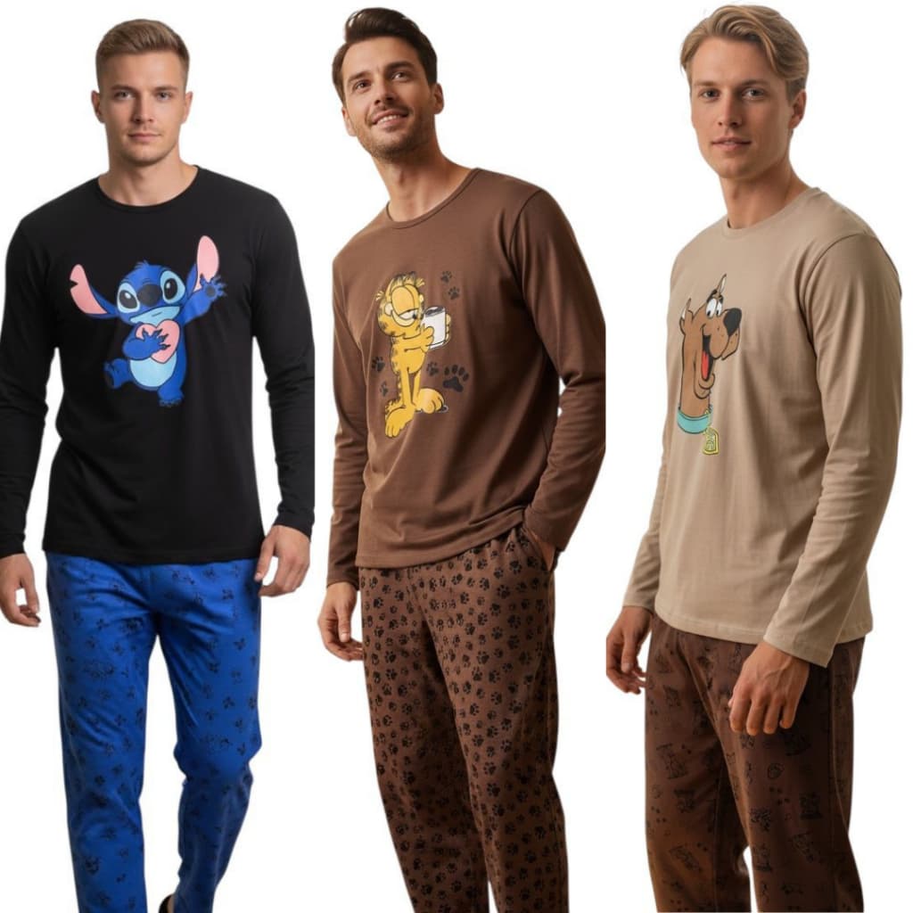 Pijama Masculino Longo Conforto Total Premium Inverno Adulto