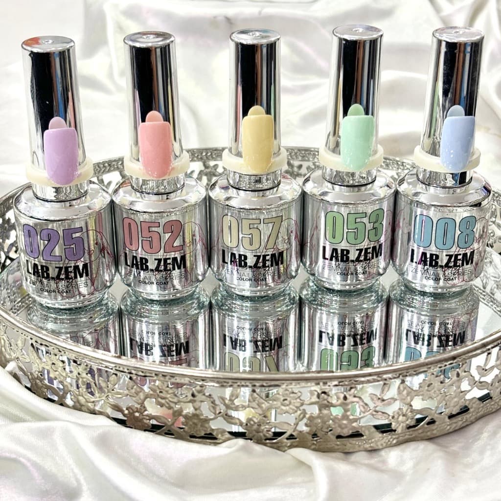 Kit c/5 Esmalte Gel De Unha Coleção ZEM LAB 14ml Esmalte Alto Qualidade Embalagem Espelhado