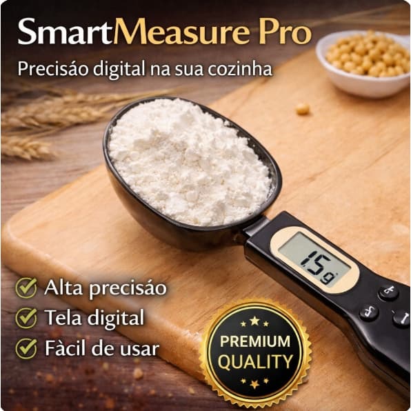 Colher Medidora Digital Balança SmartMeasure Pro Alta Precisão para Ingredientes