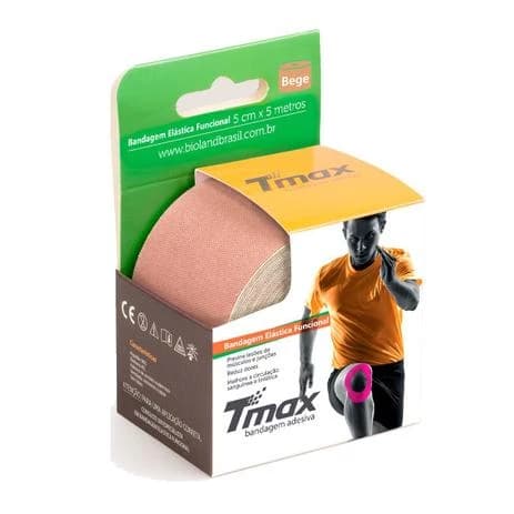 Bandagem TMAX- Elastica Terapêutica Kinesio taping Fisioterapia/Ortopedia pós Cirúrgico Bioland Original. Tmax Tape