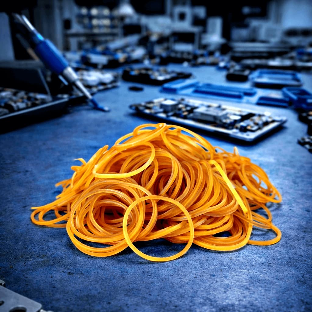 Liga Elastico Rubber Band com 100 Gramas Ajuda Fixação Tela Celular com 200 Unidades