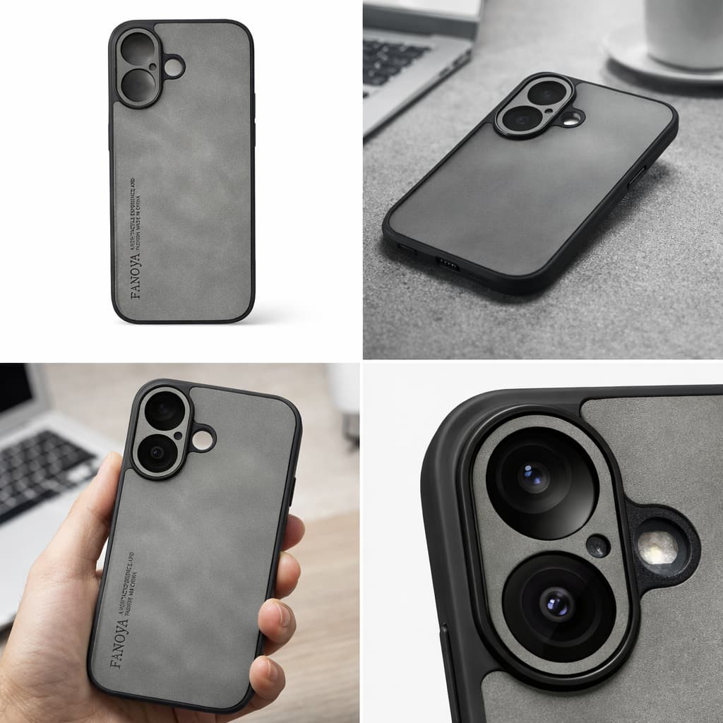 Capa Capinha Case De Couro Poliuretano anti-impacto Para Seu iPhone17 17 Air 17 Pro 17 Pro Max