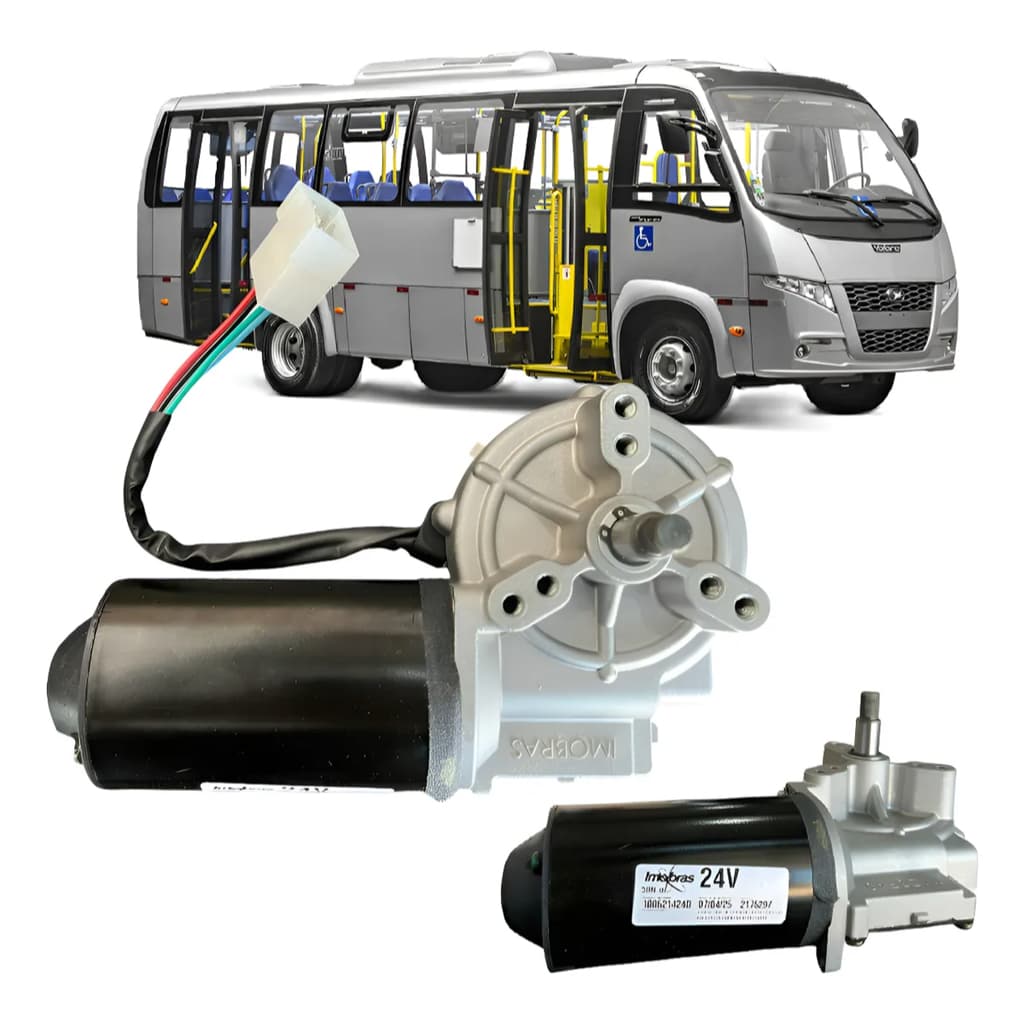 MOTOR LIMPADOR PARA BRISA 24V BUS IMOBRAS