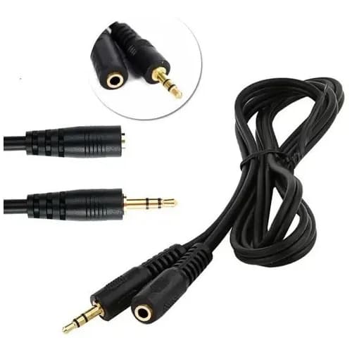 Cabo Extensão P2 3.5mm Macho x Fêmea 1.5 Metros para Som e Fones