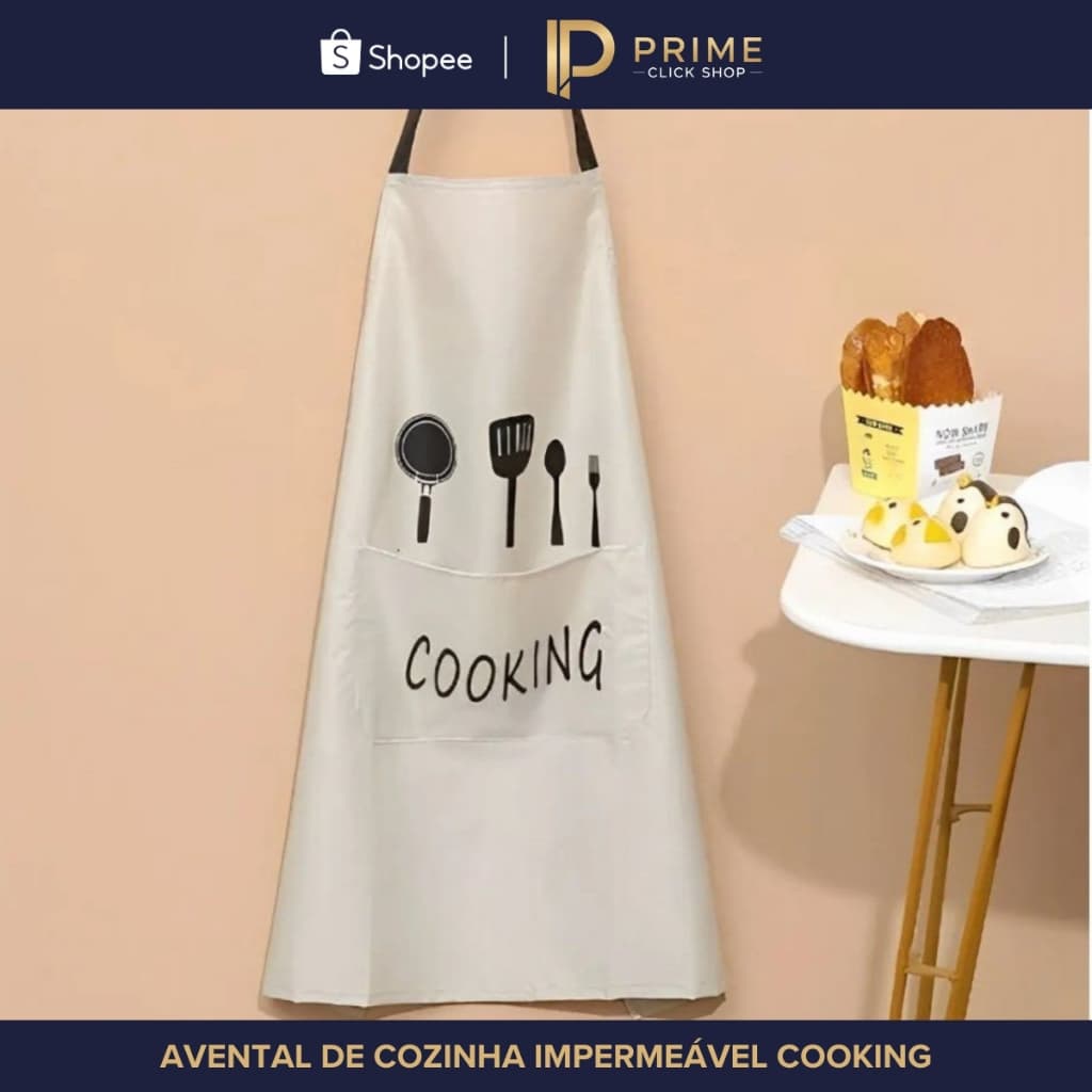 Avental De Cozinha Impermeável PVC Cooking Churrasco Limpeza Profissional Antirespingos 🍳