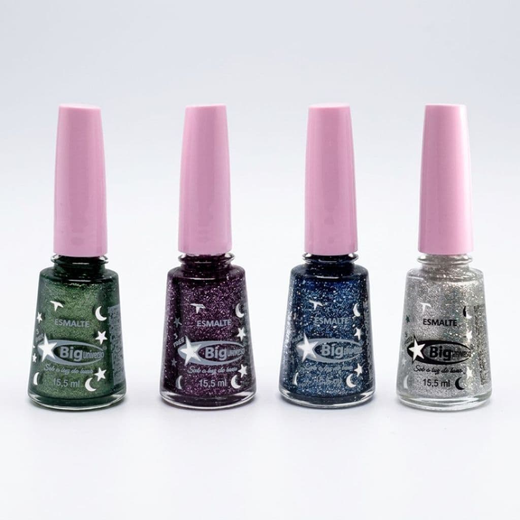 Kit 4 Esmaltes Sob a Luz do Luar Big Universo Coleção Completa 15,5ml