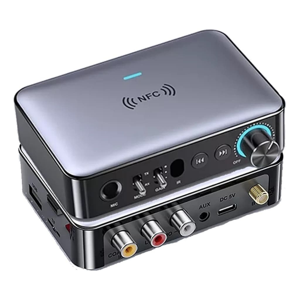 Transmissor E Receptor Bluetooth Nfc Fm Microfone Volume Usb