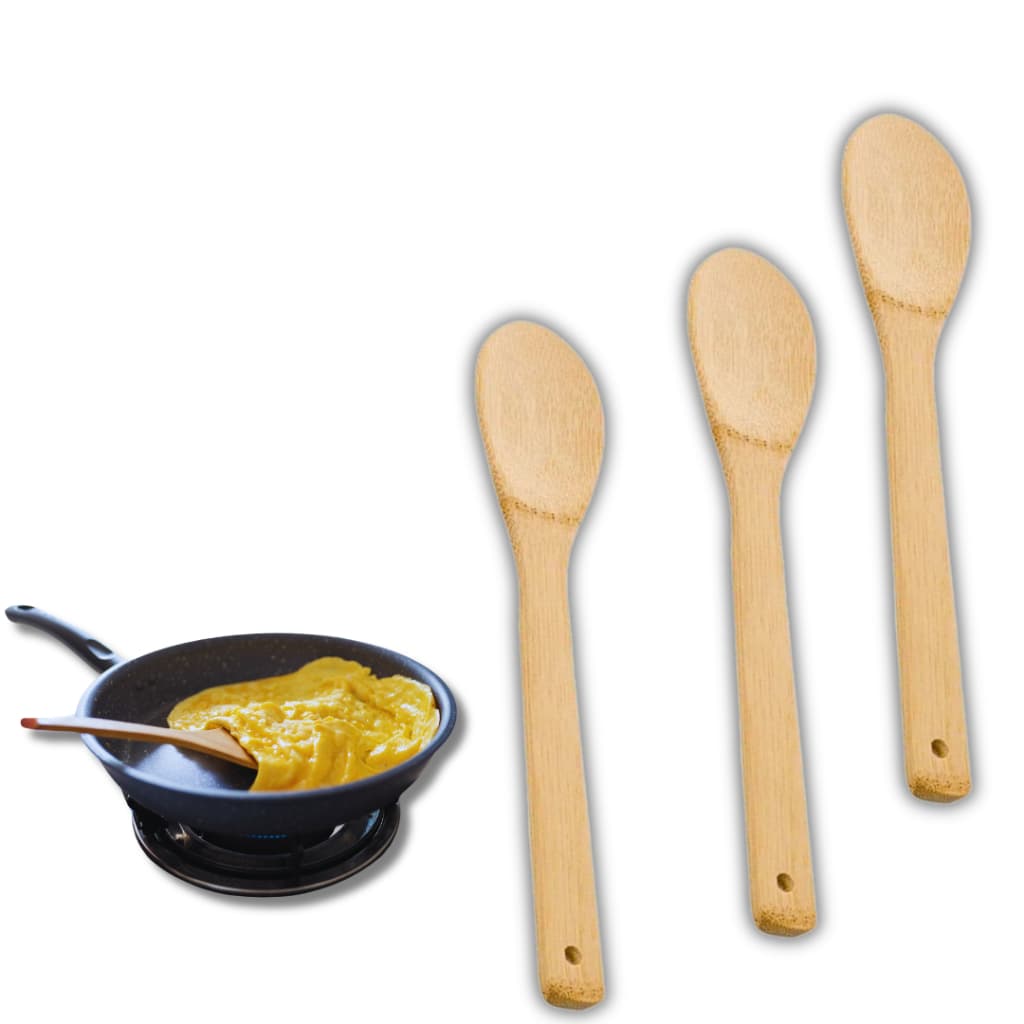 KIT 5 CPLHERES DE BAMBU 100% ECOLOGICA NAO RISCA PANELA BELEZA E PRATICIDADE