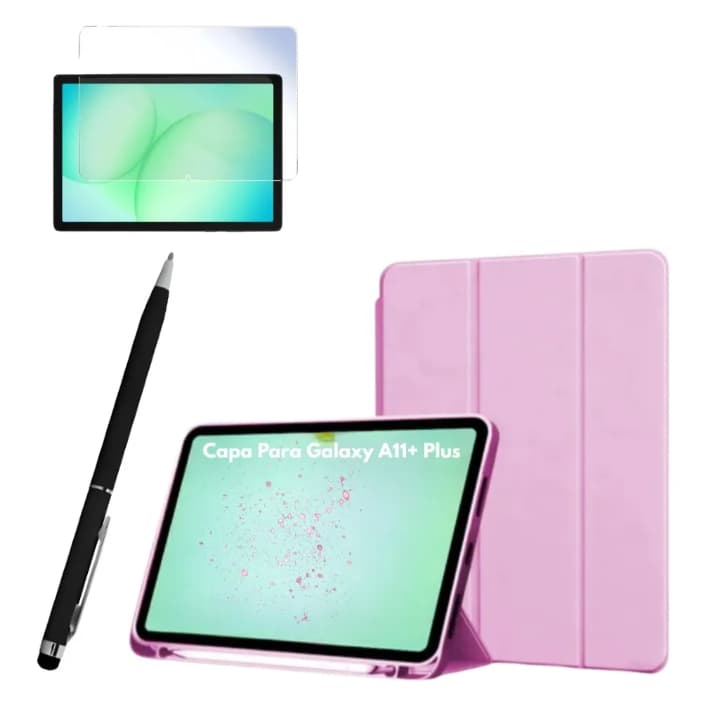 Capa P/tablet Galaxy A11+ Plus 11' + Pelicula + Caneta Touch