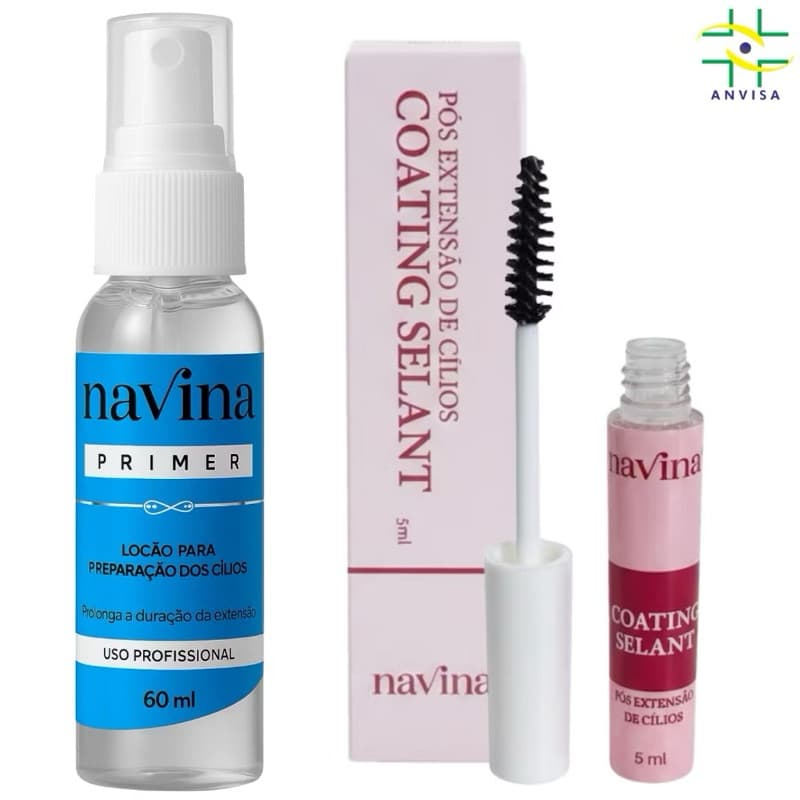 Kit Primer Navina + Selante Navina Pós Extensão De Cílios