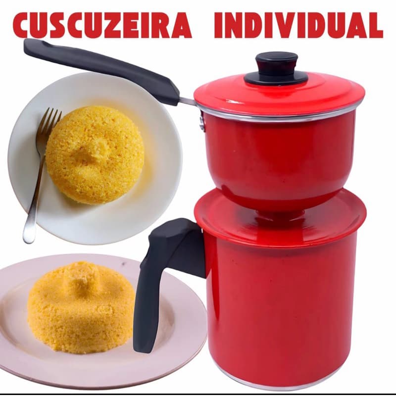 Cuscuzeira individual Aluminio Paulista Cuscuz Nordestino