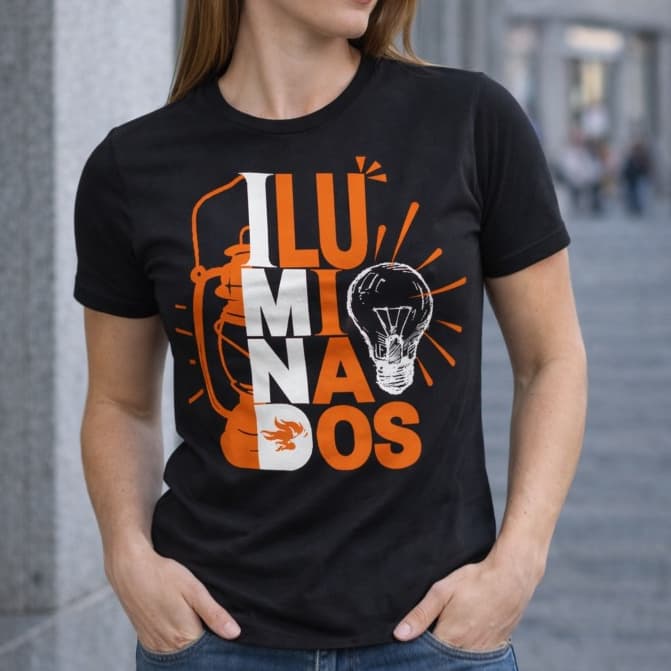 Camiseta Cristã Iluminados Camiseta Gospel Estampada Unissex Moda Evangélica