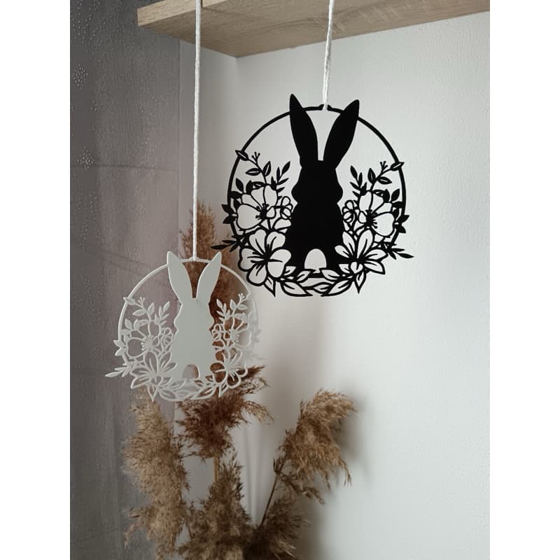Decoração de Páscoa Coelho Floral