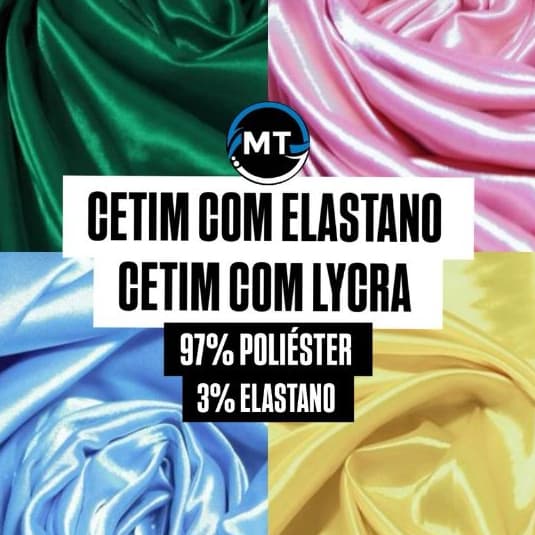 3 Metros Tecido Cetim Com Elastano ( 3M x 1,50 Mts Largura ) Varias Cores