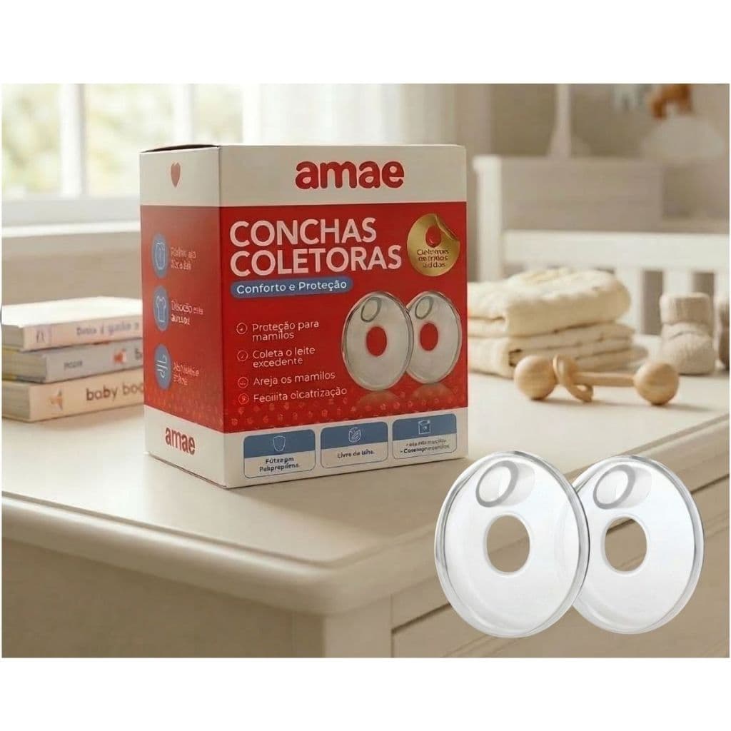 Concha Coletora Base Rígida Antivazamento Amamentação Amae