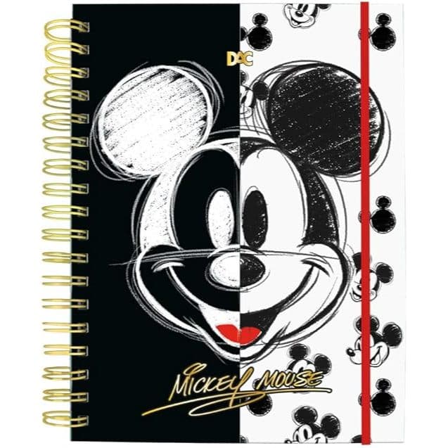 Caderno Smart Universitário com 80 Folhas (90g) Fechamento em Elástico - Mickey  - 20 cm x 27,5 cm