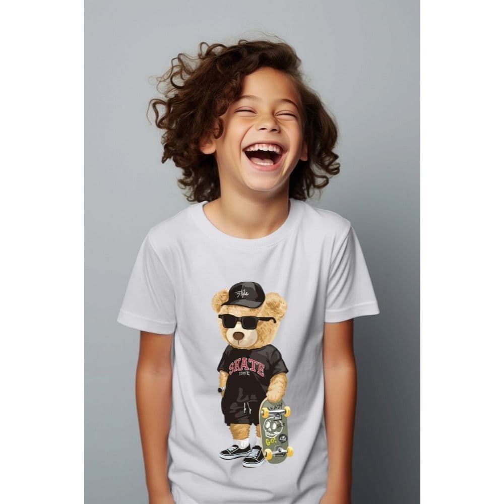 Camiseta Infantil Masculina Algodão Roupa Menino Estampada Moda Criança Confortável Casual Verão Dia a Dia Estilosa 2-14