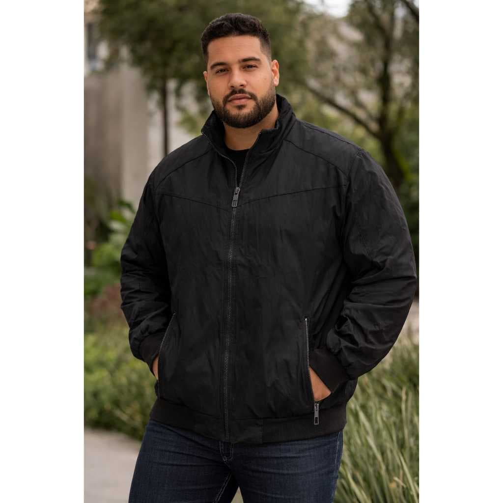 Jaqueta Masculina Plus Size Impermeavel Forrada com Pelinho