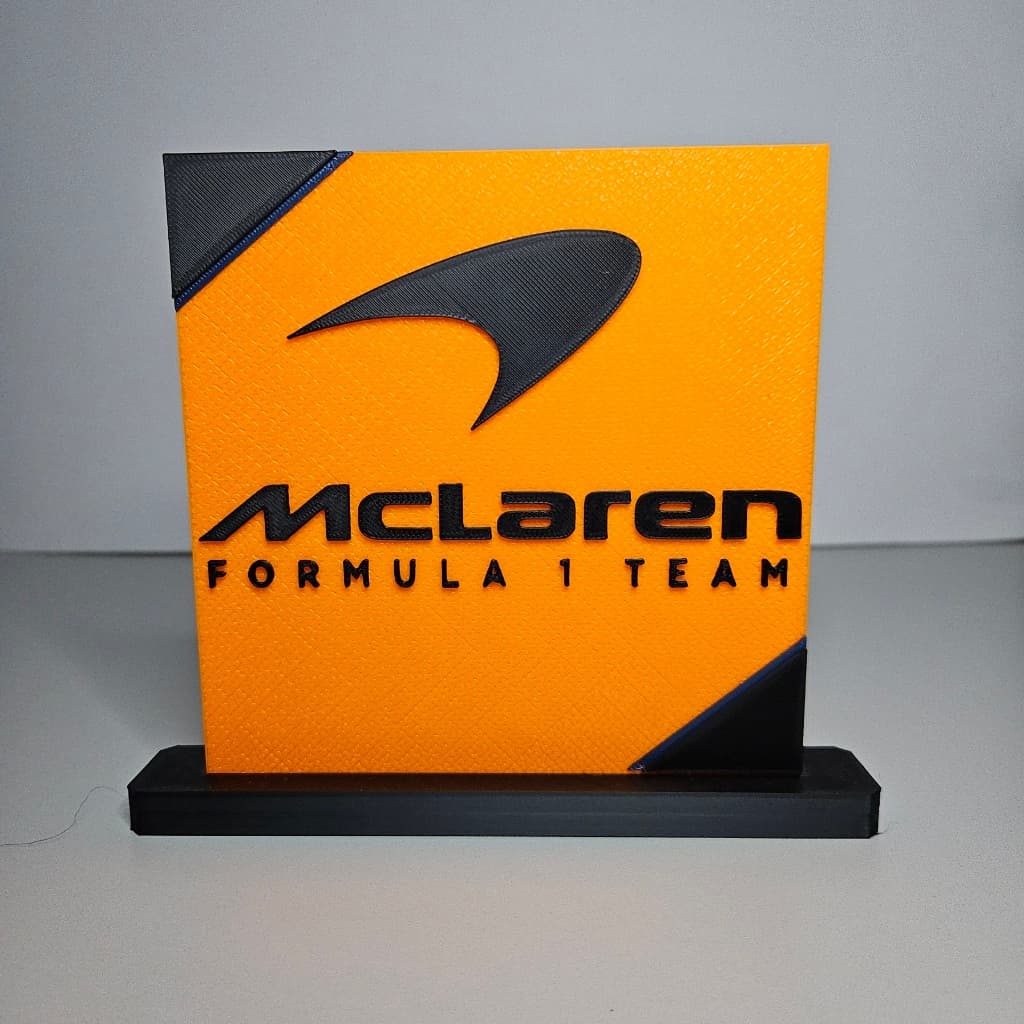 Letreiro McLaren F1 3D Decorativo | Logo F1 para Setup, Quarto e Colecionadores