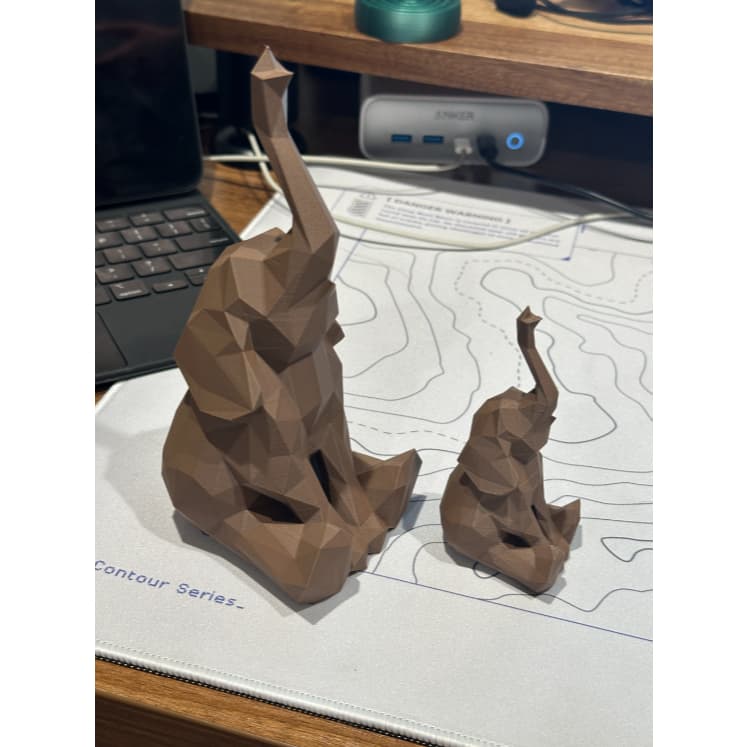 Kit Elefante Geométrico - Decoração Moderna e Prosperidade - Kit ou Avulso Low Poly Varios Tamanhos
