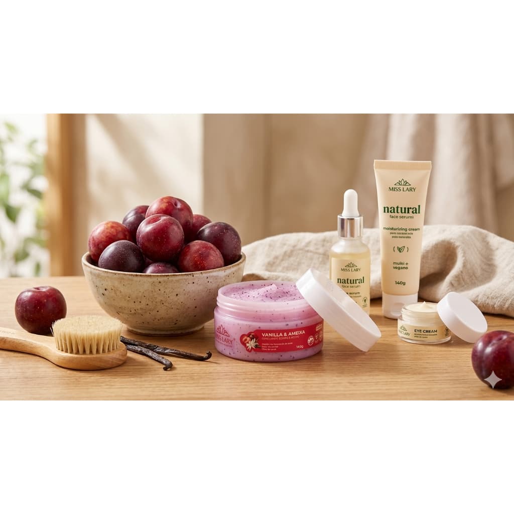 Esfoliante - Corpo e Rosto - VANILLA & AMEIXA - Miss Lary - 140g