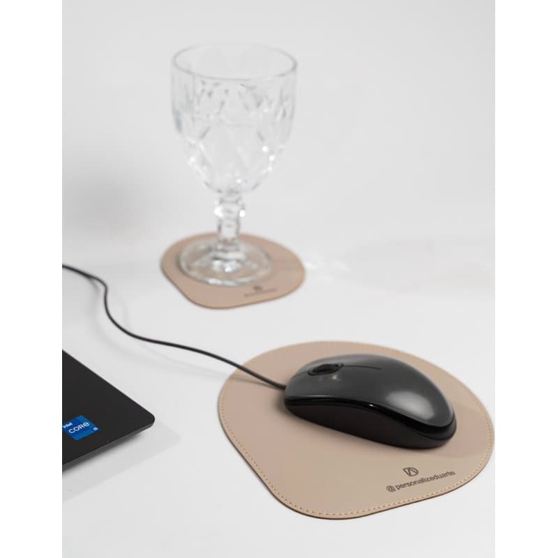 Kit Mouse Pad + Porta copo orgânico personalizado 100unidades