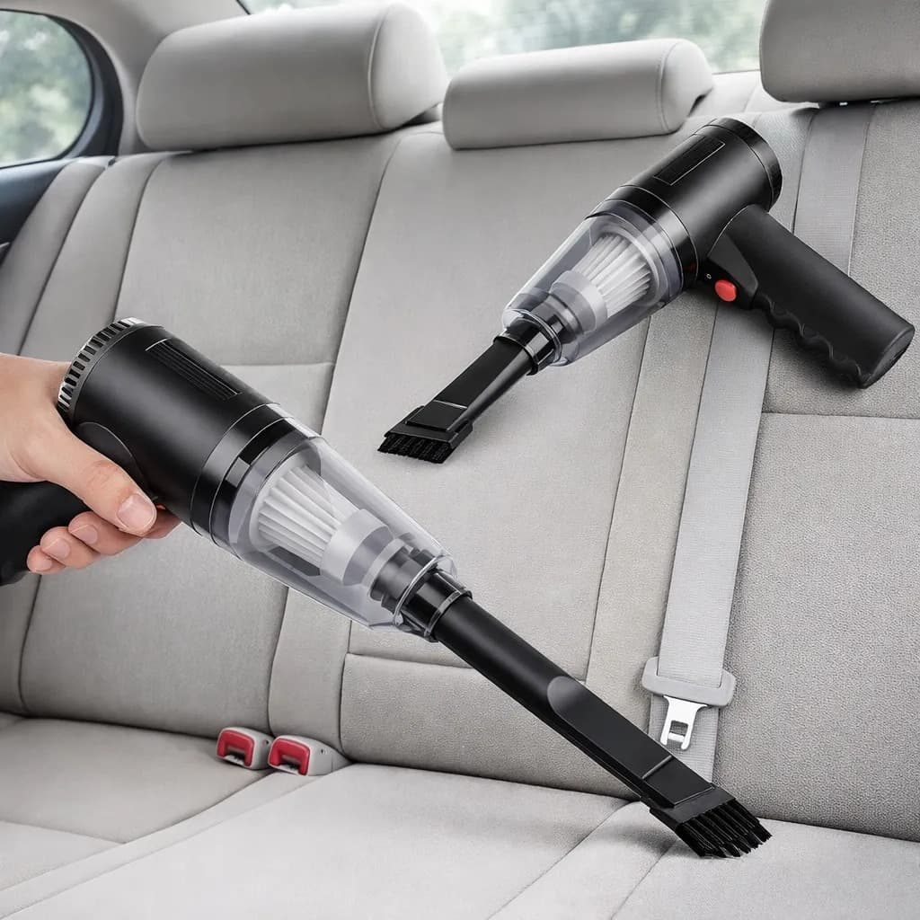 Mini Aspirador Portátil 3 Em 1 Sem Fio Alta Sucção 6000Pa Carro Casa USB Recarregável