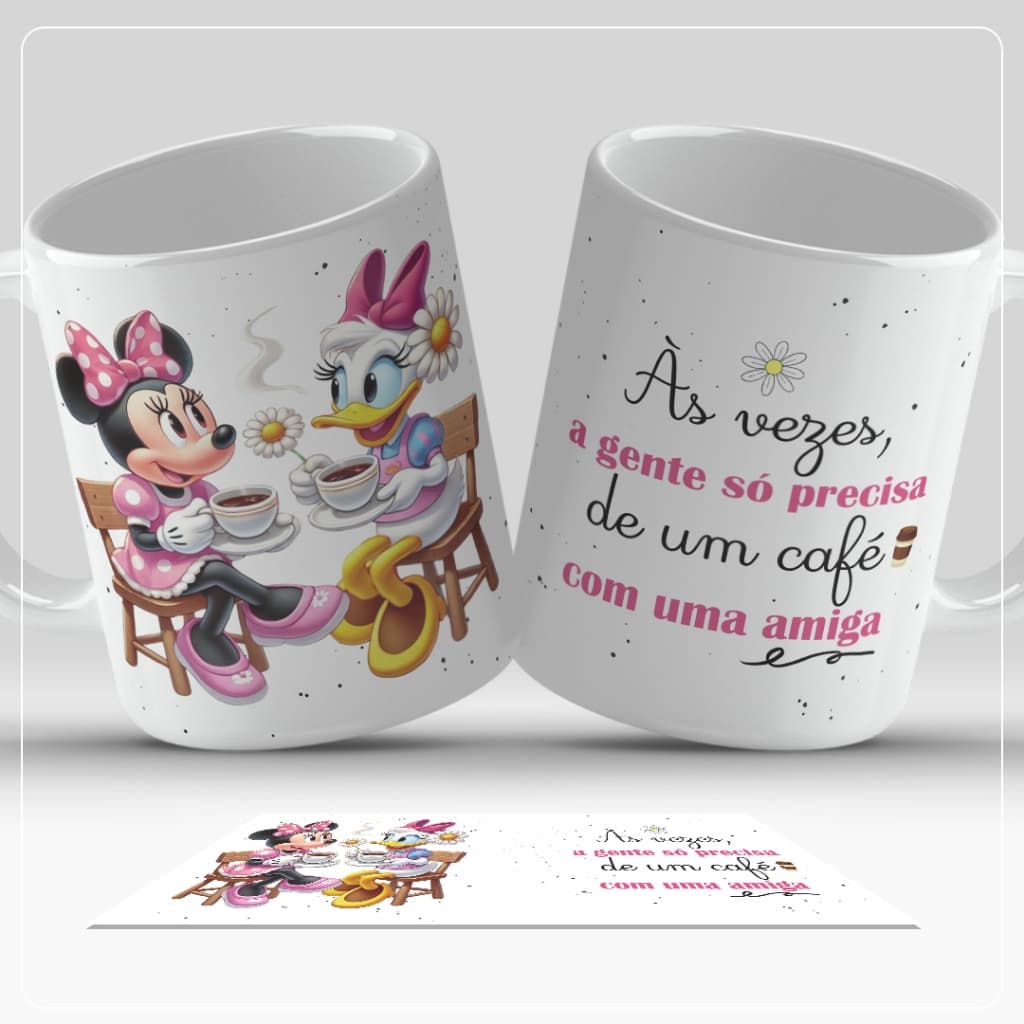 Caneca Amigas - As Vezes a gente só precisa de um café - Presente com nome personalizado